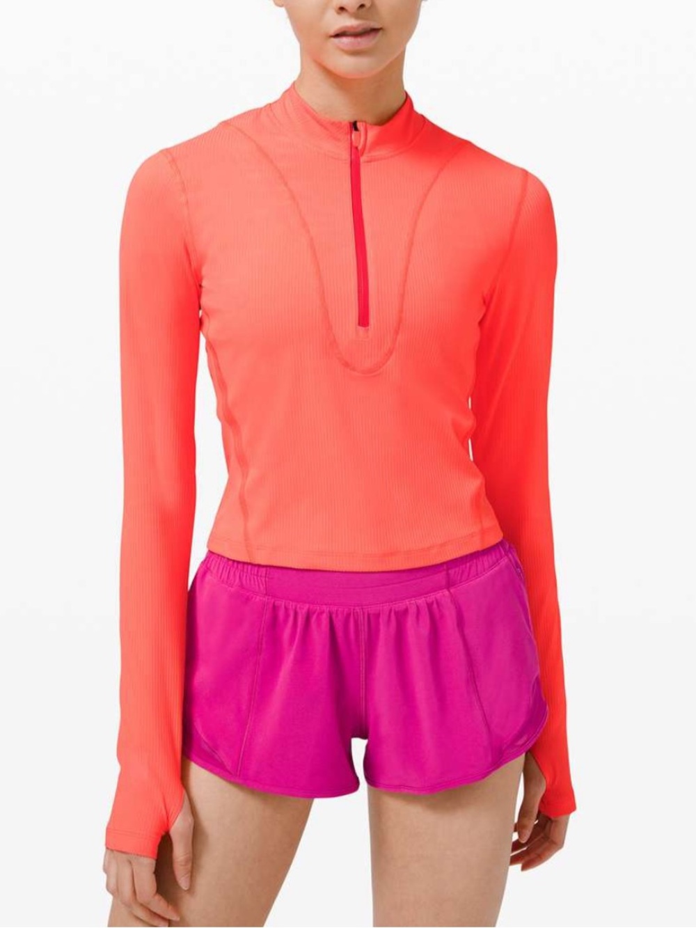 Lululemon gloss trim run half zip size 6